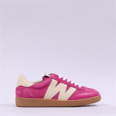 Wonders Nubia Gumsole Laced Trainer - Pink Combi